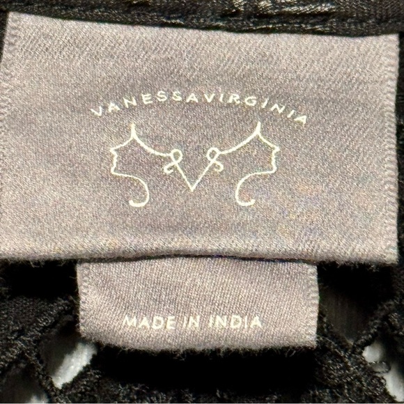 Vanessa Virginia Black Cutout Embroidered Cap Sleeve Dress Slip Dress Included - Picture 11 of 13